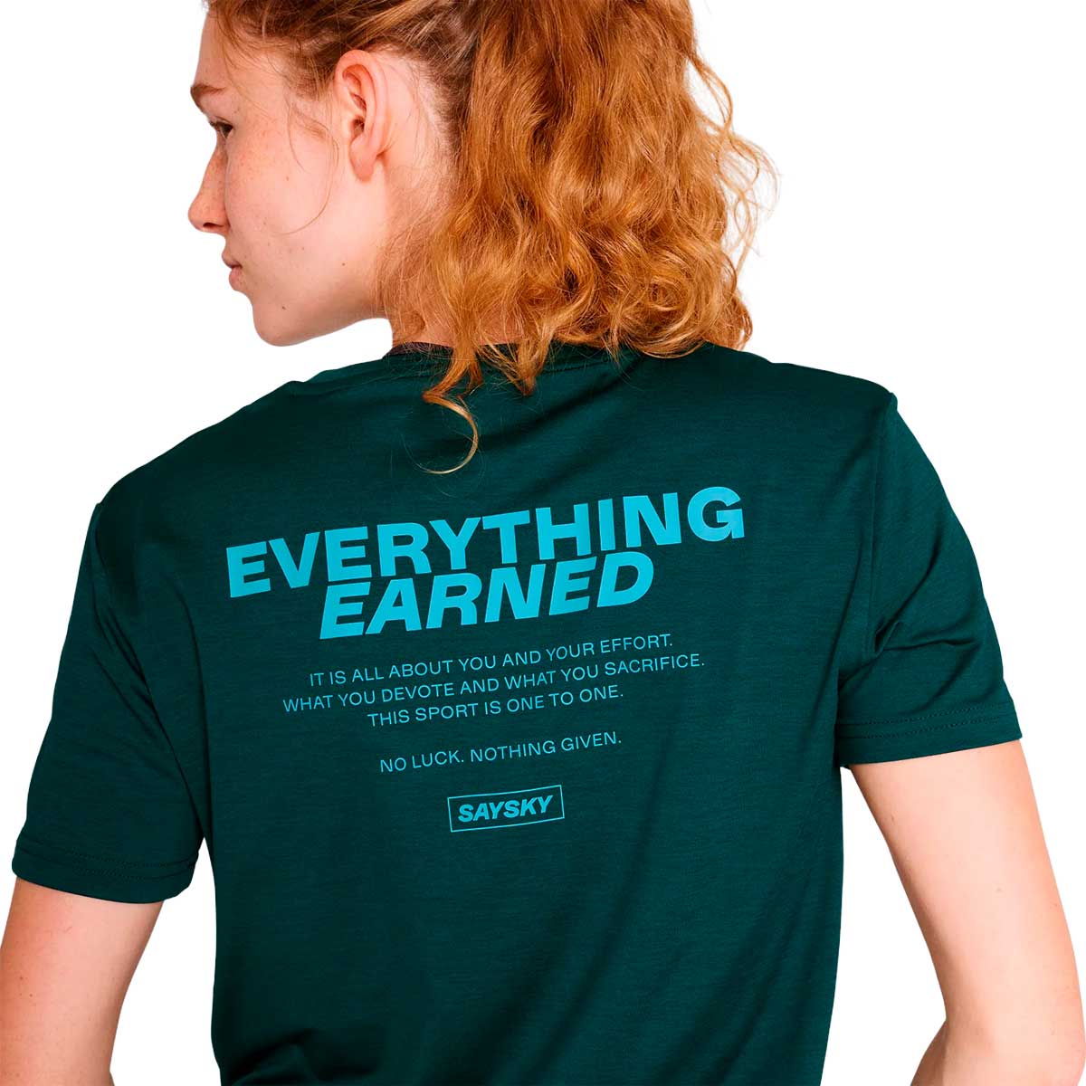 Playera Deportiva Saysky Statement Pace Verde Unisex - Imagen 3