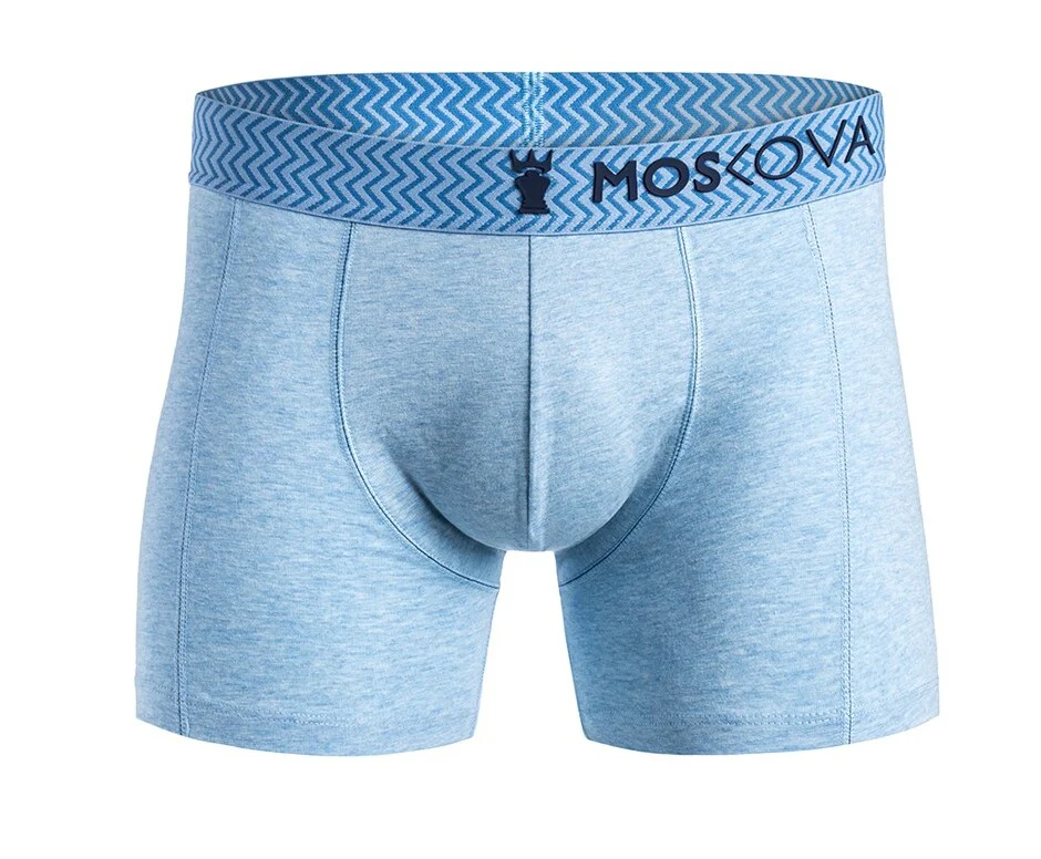 Boxer Moskova M2 Algodón - Chevron Light Blue - Imagen 2